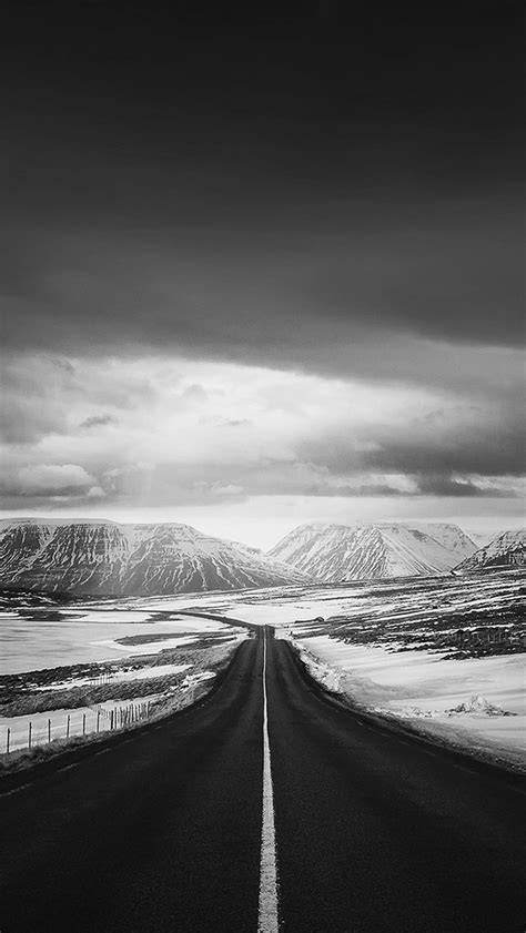 Road To Heaven Snow Mountain Dark Nature Winter Iphone Wallpapers Free