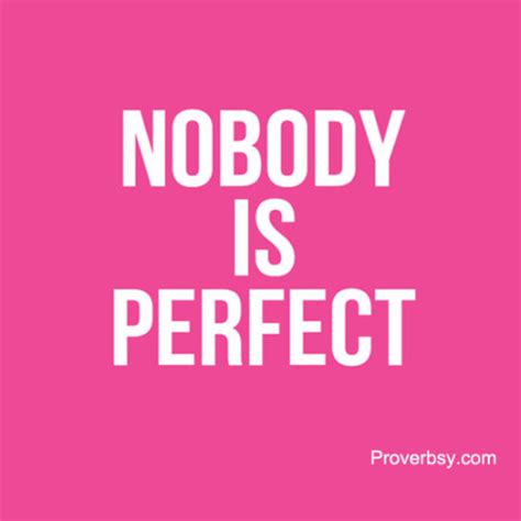 Nobody Is Perfect Proverbsy