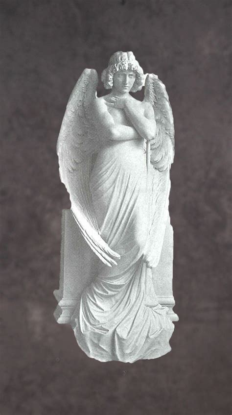 Italian Hand Carved Marble Angel Statue