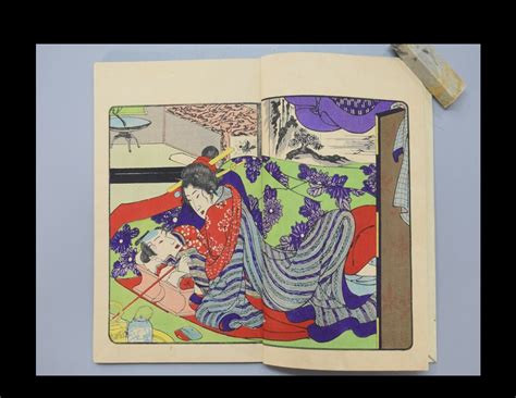 Original Japanese Shunga Woodblock Print Late 19th Century Etsy