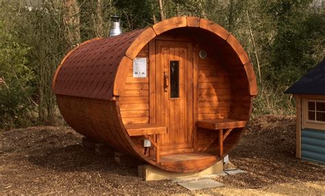 4m Pine Barrel Sauna With Harvia M3 Log Burning Heater