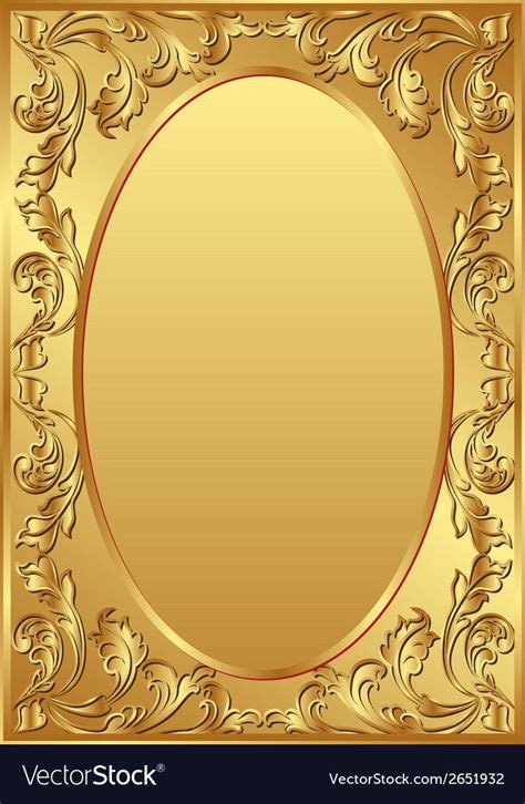A Golden Frame With An Ornate Pattern On It