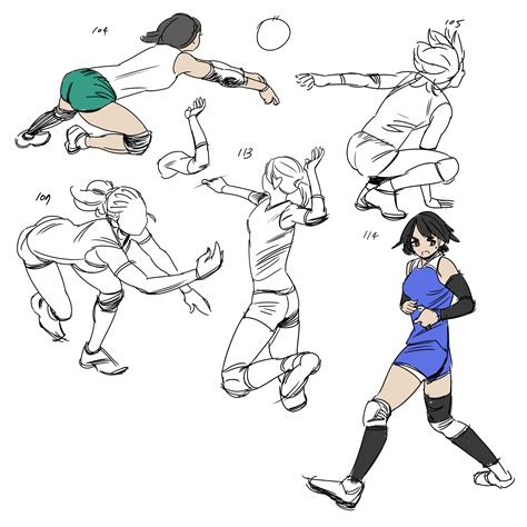 Anime Poses Reference Drawing Poses Volleyball Poses Drawing Reference