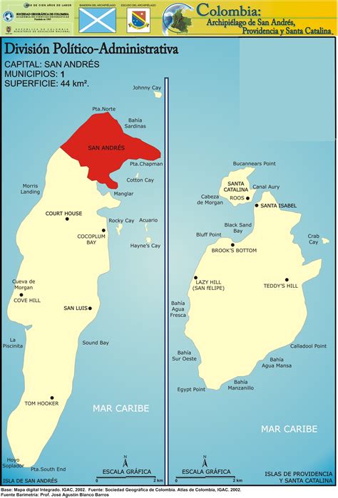Mapa De San Andres Islas Colombia