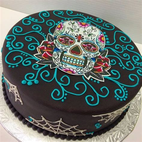 Dia De Los Muertos Cake Sugar Skull Cakes Skull Cake Fall Cakes