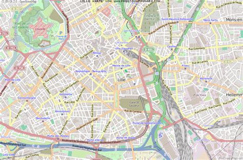 Lille ist eine großstadt im norden von frankreich an der grenze zu belgien. Karte von Lille :: Frankreich Breiten- und Längengrad ...
