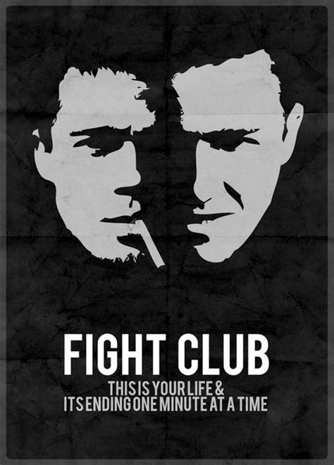 The Poster For Fight Club Featuring Two Men