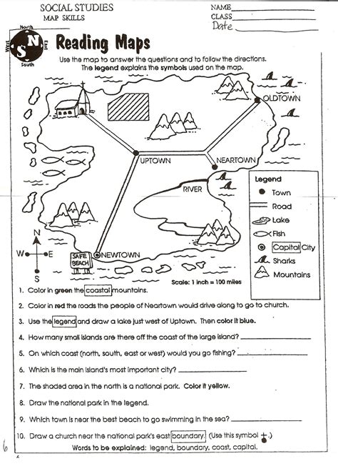 Worksheet Map Scale 3rd Grade Valid Social Stu S Skills Social