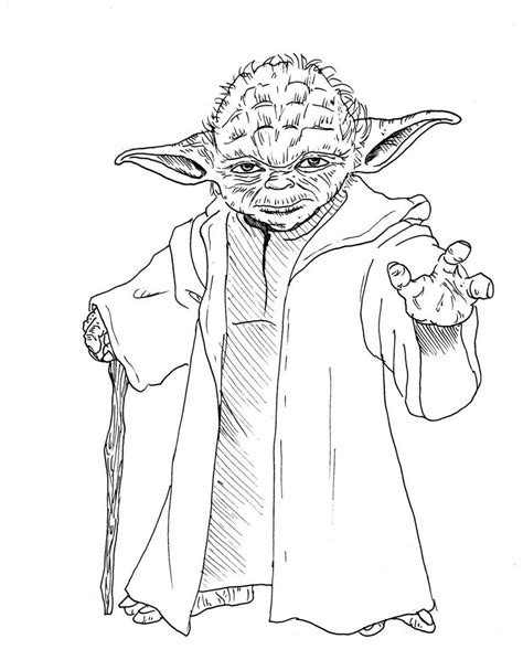 Ausmalbild Star Wars Baby Yoda