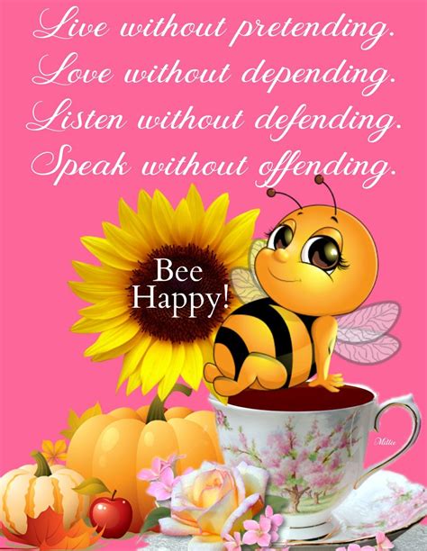 Quote Good Morning Honey Bee Honey Gyr