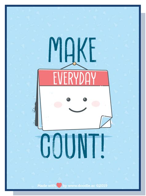 Make Everyday Count Poster Doodle Education