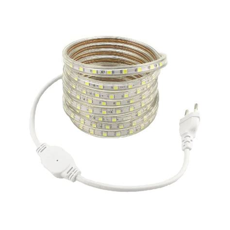 220v Led Strip Light With Eu Plug 5050 Waterproof Tiras Ruban 50m 30m