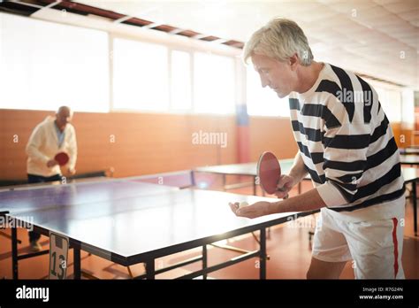 Men Playing Ping Pong Stock Photo Alamy