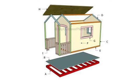 Simple Playhouse Plans Simple Playhouse Wooden Playhouse Play Houses