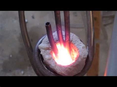 To melt enough for casting you'll need a furnace of some kind. Induction Heater melting and boiling copper - YouTube