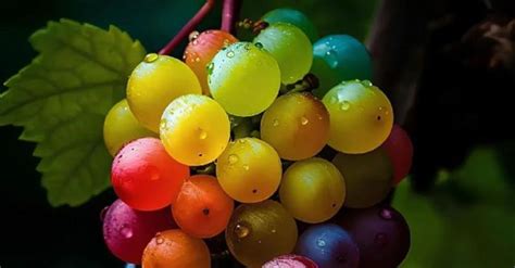 Discover A Bunch Of Brilliant Rainbow Colored Grapes That Open Up