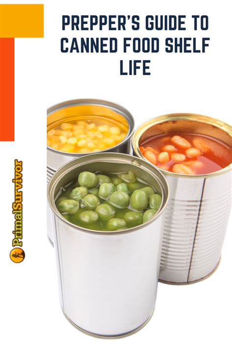 2 to 5 years : Prepper's Guide to Canned Food Shelf Life | Prepper food ...