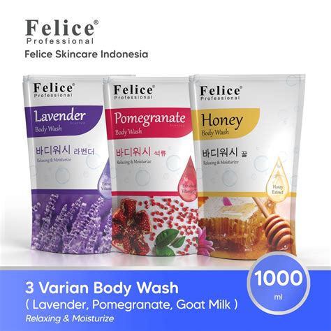 Jual Felice Skincare Body Wash 1000ml Shopee Indonesia