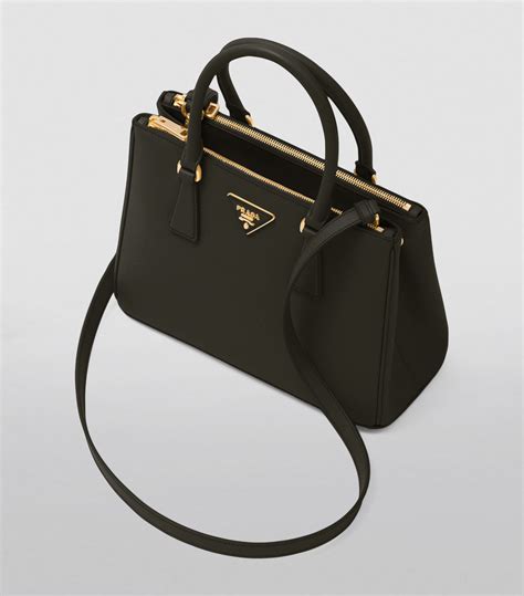 Womens Prada Black Medium Leather Galleria Top Handle Bag Harrods