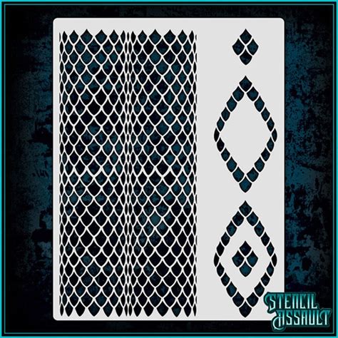 Reptile Skin 2 Durable And Reusable Airbrush Stencil Etsy