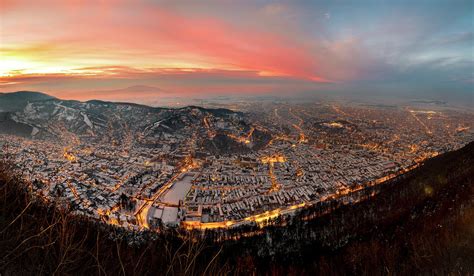 Sunset In Kronstad Brasov Romania Photograph By Eduard Aurel Stirbu