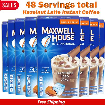 Maxwell House International Hazelnut Iced Latte Instant Coffee Pack
