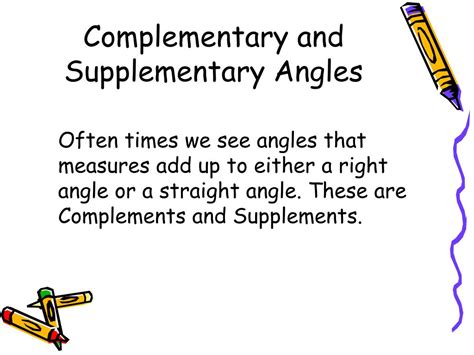 Ppt Complementary And Supplementary Angles Powerpoint Presentation