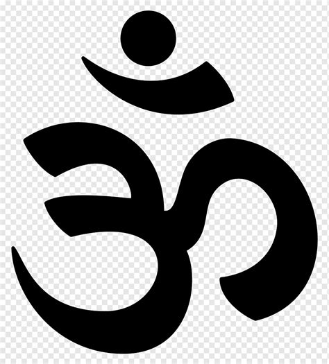 Om Meditation Symbol Hinduism Mandala Om Text Logo Monochrome Png