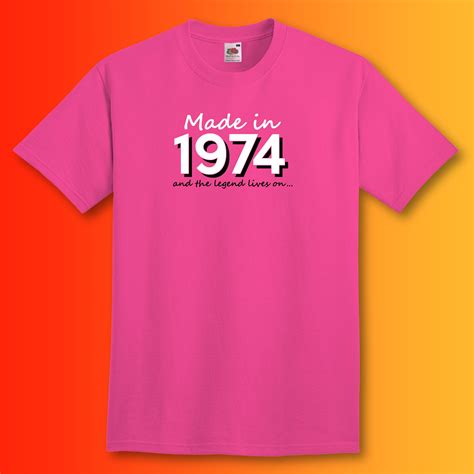 1974 T Shirt Unisex Birth Year T Shirts For People Born In 1974
