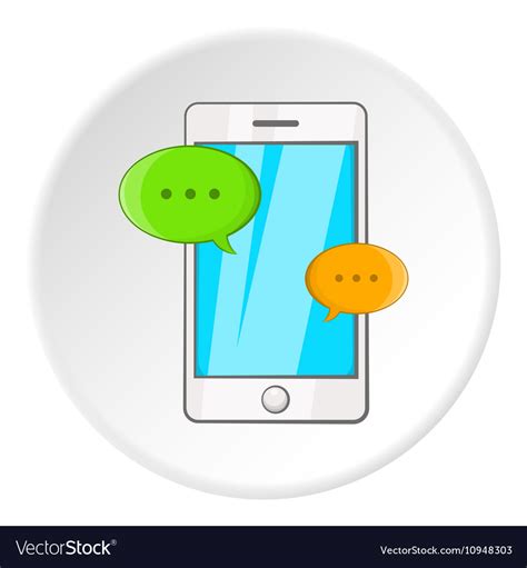 Phone Messages Icon Cartoon Style Royalty Free Vector Image