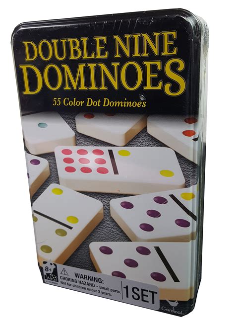 Double Nine Dominoes In Tin