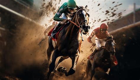 Premium Ai Image Horse Racing Editorial Dynamic Photography In The
