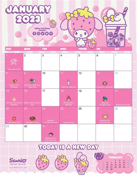 Sanrio Calendar 2024 Auria Carilyn