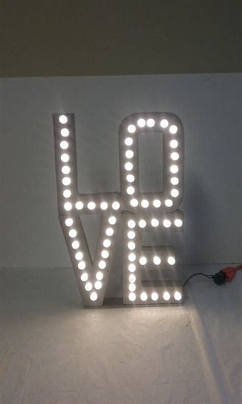 Items Similar To Love 3d Lighted Marquee Sign 105 X 165 On Etsy