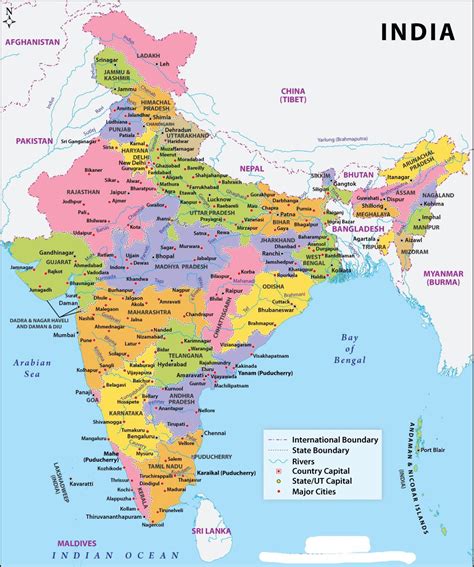 Political Map Of India Indian Political Map Whatsanswer Political