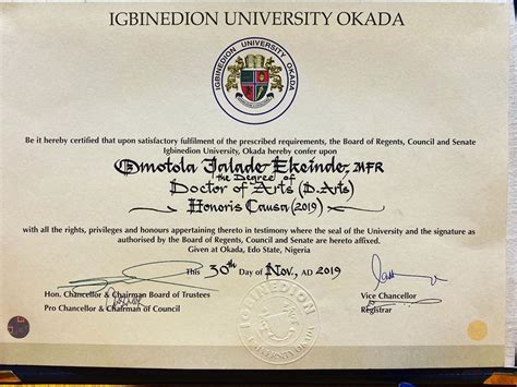More Photos Of Omotola's Doctorate Degree Conferment By Igbinedion ...