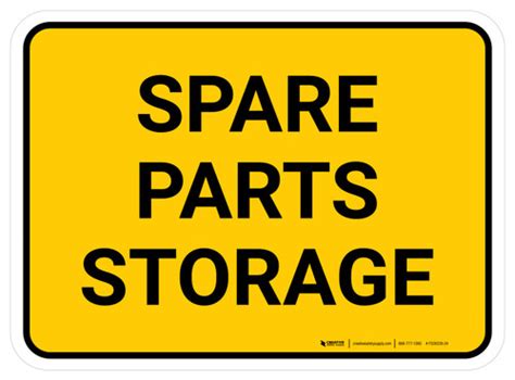 Spare Parts Storage Rectangular Floor Sign