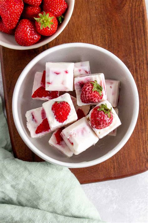 Strawberry Yogurt Bites Carmy Easy Healthy Ish Recipes