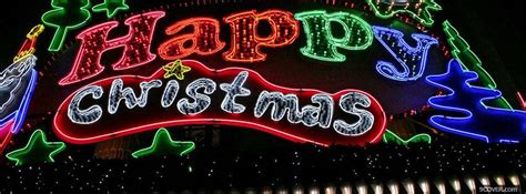 Happy Christmas Lights Photo Facebook Cover