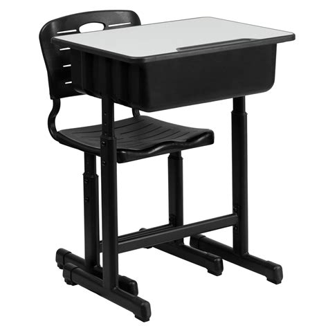 The most important classroom technology? Our Adjustable Height Student Desk and Chair with Black ...