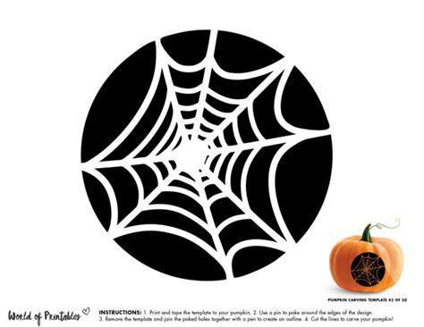Spider Stencils For A Pumpkin