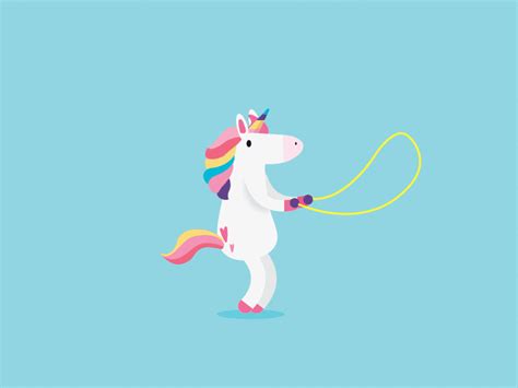 Skipping Unicorn 🦄🌈🍭 By Nhaat Long On Dribbble