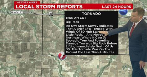 Chicago Weather Alert Ef 0 Tornado Confirmed Along Line Of Kendall