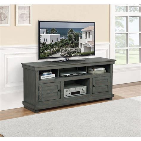 Rustic Grey 60 Inch Tv Console Coaster Furniture Furniture Cart