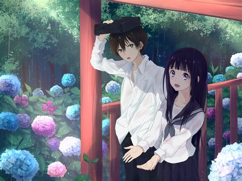 Anime Couple Eru Chitanda Oreki Houtarou Hd Wallpaper Pxfuel The Best