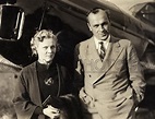 Portrait of David Llewellyn and his former pupil and passenger Mrs. R.D ...