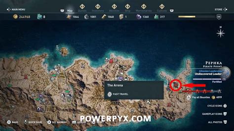 Assassins Creed Odyssey Where To Find Arena Location