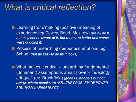 Ppt An Introduction To Critical Reflection Powerpoint Presentation