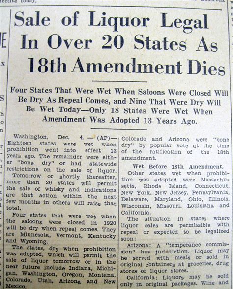 Who All Signed The 18th Prohibition Amendment