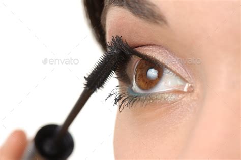 Applying Mascara Using Lash Brush Stock Photo By Starrush Photodune